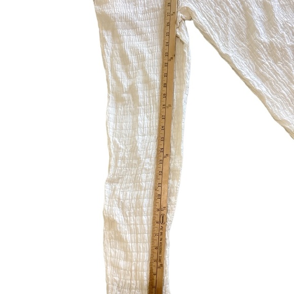 Exotic Brand Womens Silk Top Bottom Set Ruffled Collar Size XS Sheer Gauze Sheer - Picture 14 of 16